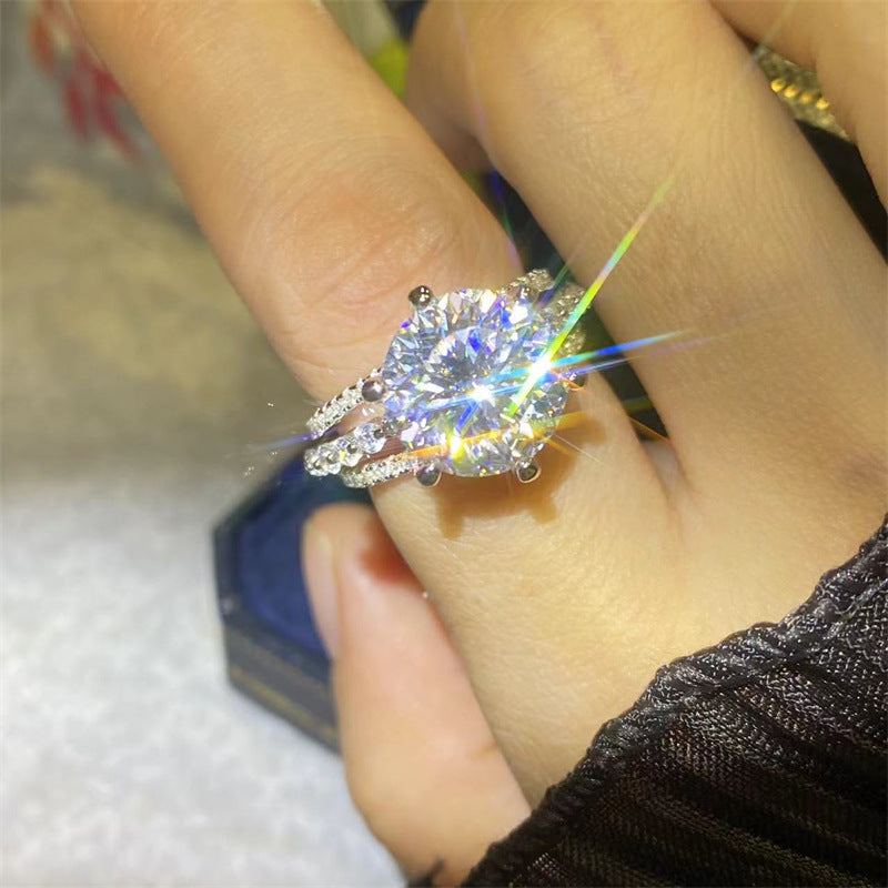 5-carat Moissanite Ring With D Fire Color