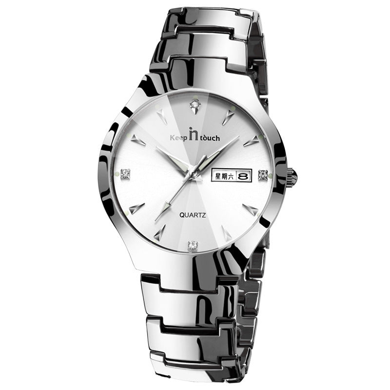 Luminous Couples Calendar Quartz Watch Set
