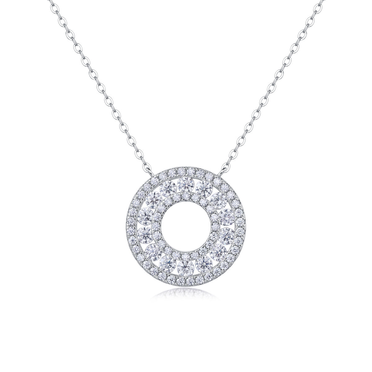 Elegant Solar Diamond Jewelry Pendant Set With Moissanite S925 Sterling Silver