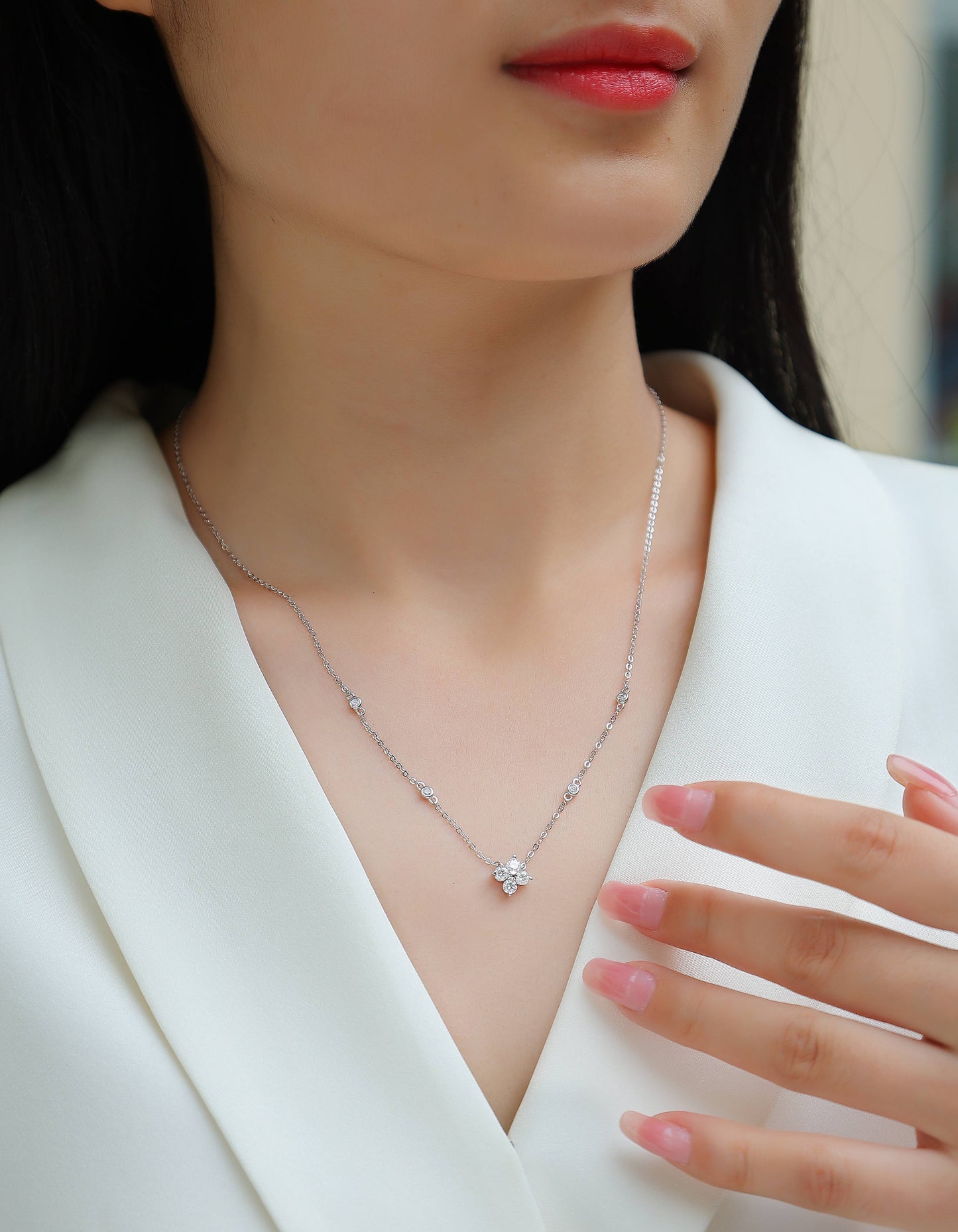 Radiant Star Luxurious Moissanite Diamond Jewelry Pendant Set S925 Sterling Silver And Platinum Plating