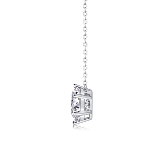 Afternoon Rose - A Fashionable And Luxurious Diamond Jewelry Pendant Set With 1-carat, 2-carat And 3-carat Moissanite S925 Sterling Silver And Platinum Plating