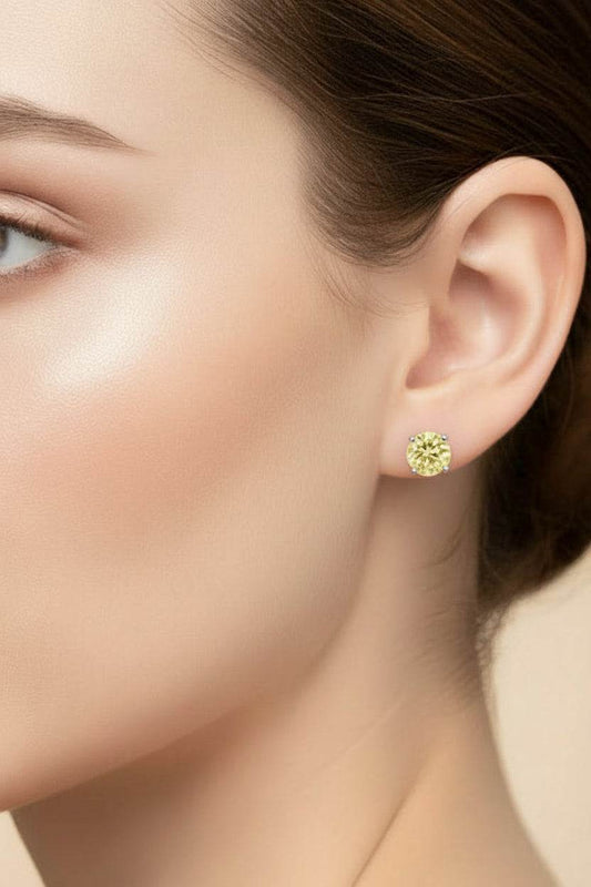 Lemon Heads 1 Carat Yellow Moissanite Stud Earrings - GuardianAngel Jewels