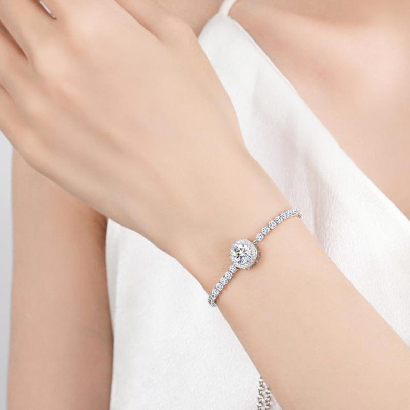 Bolo - 1 Carat Moissanite Bracelet Sterling Silver