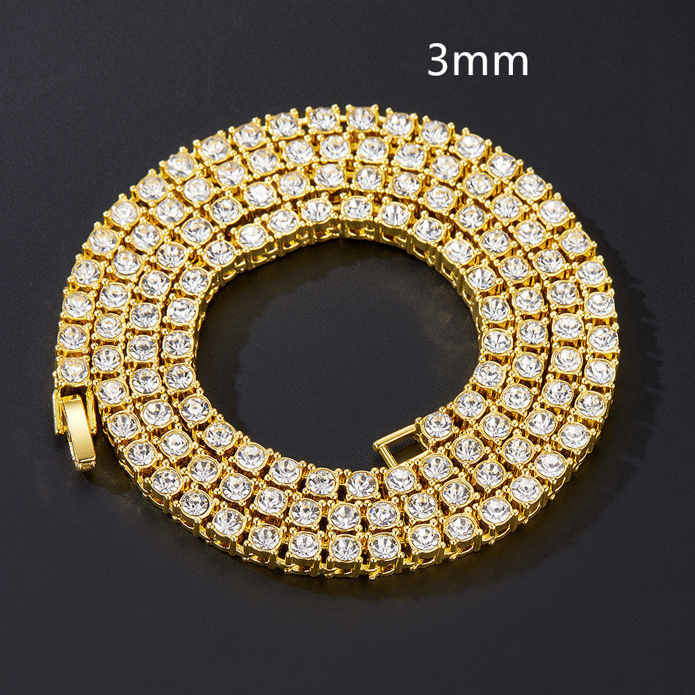 Hip-Hop Street Full Diamond Tennis Chain Necklaces