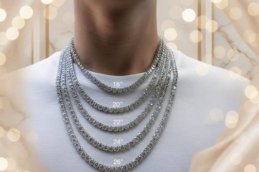 Single Row Tennis Chain - Moissanite Sterling Silver - GuardianAngel Jewels