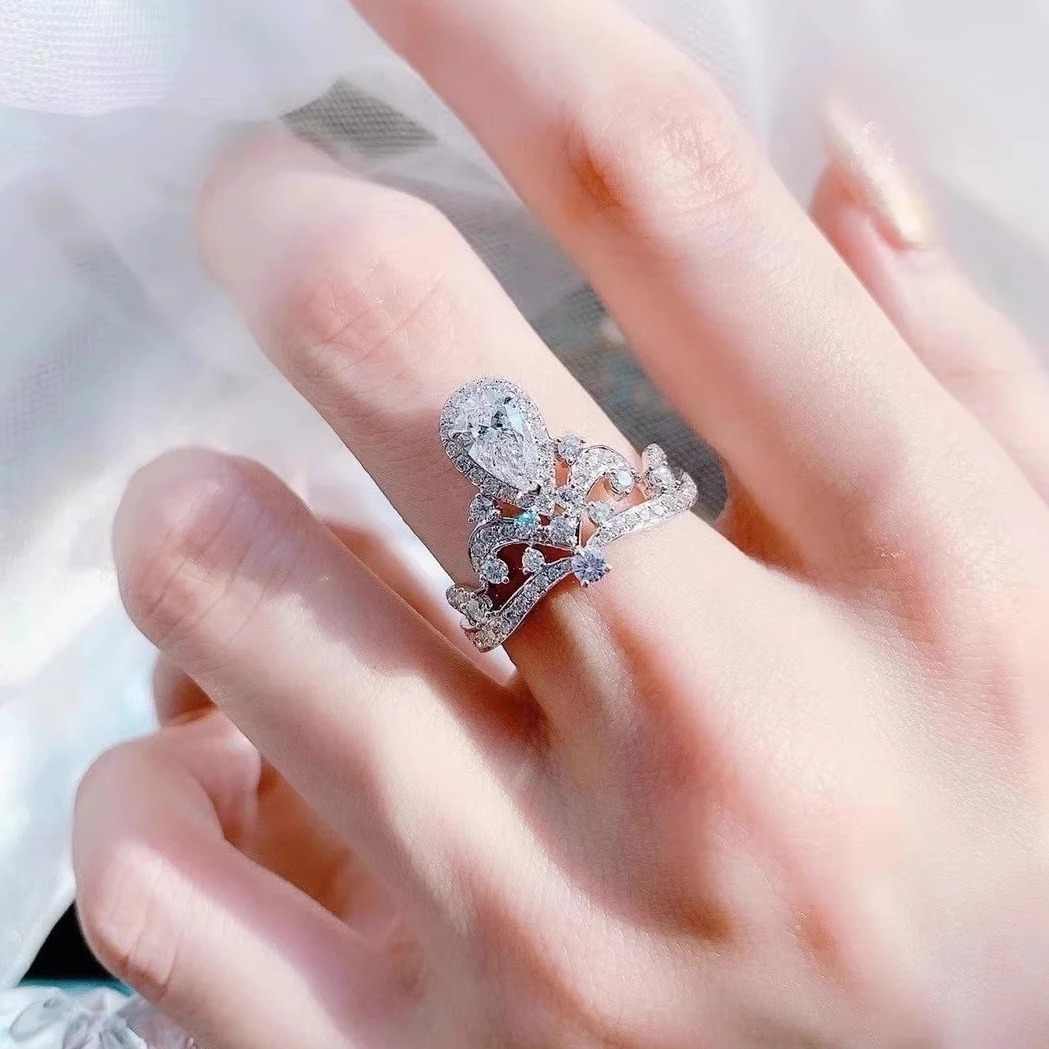 S925 Sterling Silver Moissanite Ring