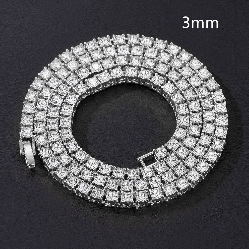 Hip-Hop Street Full Diamond Tennis Chain Necklaces