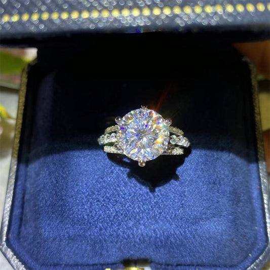 5-carat Moissanite Ring With D Fire Color