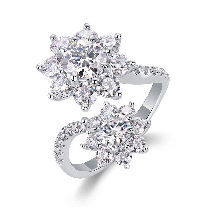 Open Ring Light Luxury High Sense Moissanite