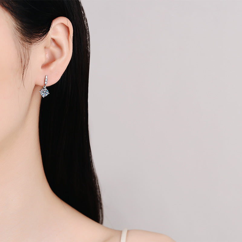 S925 Silver Moissanite Stud Earrings