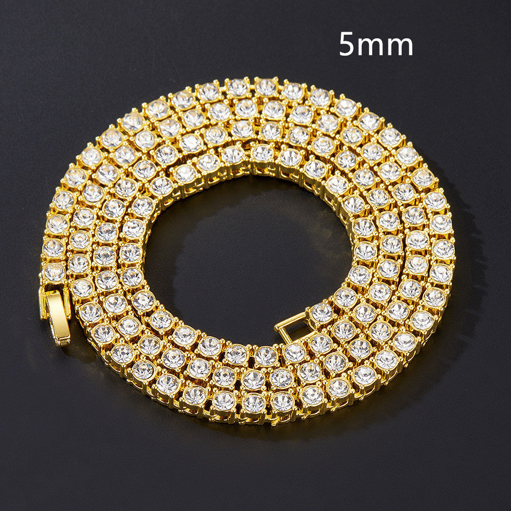 Hip-Hop Street Full Diamond Tennis Chain Necklaces