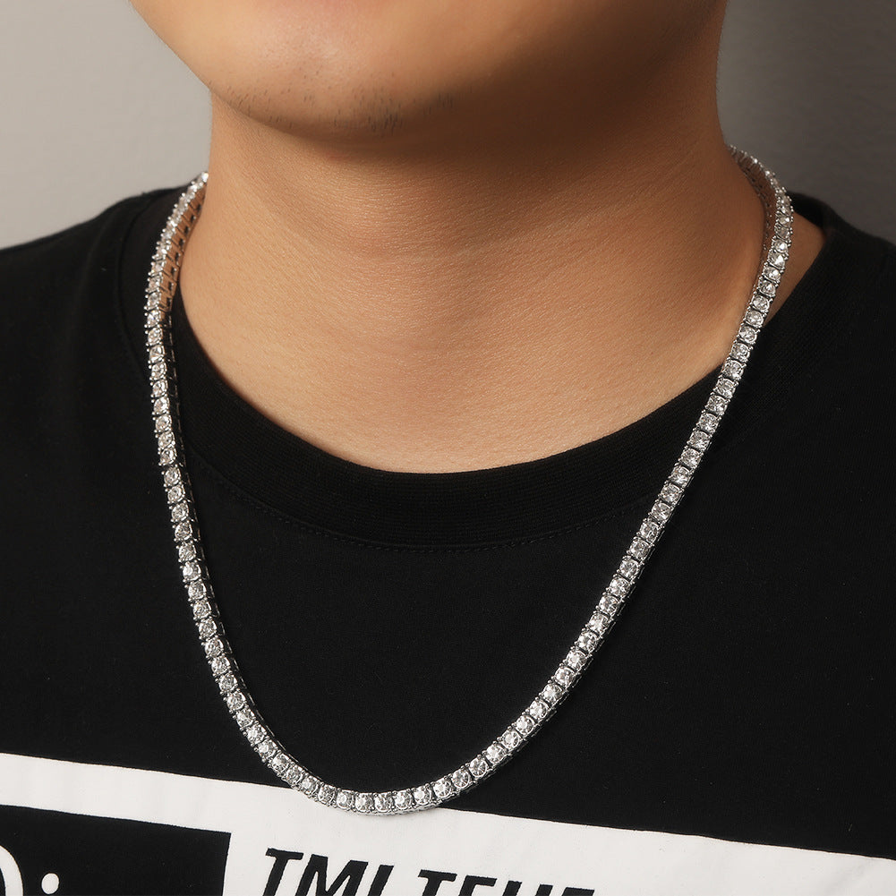 Hip-Hop Street Full Diamond Tennis Chain Necklaces