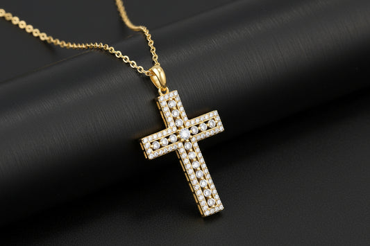 Shelter - Moissanite Pendant Necklace Sterling Silver Platinum Plated