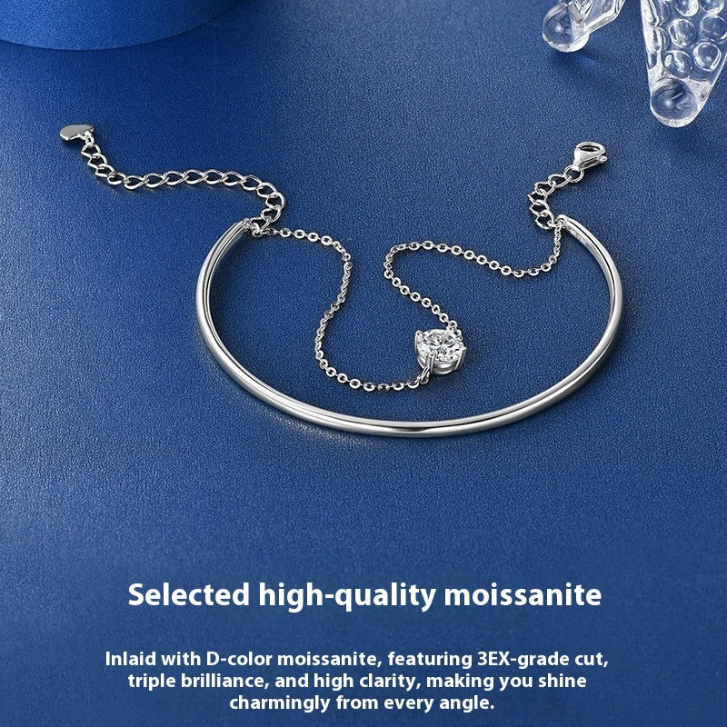 Twin Bracelet S925 Silver Moissanite Bracelet