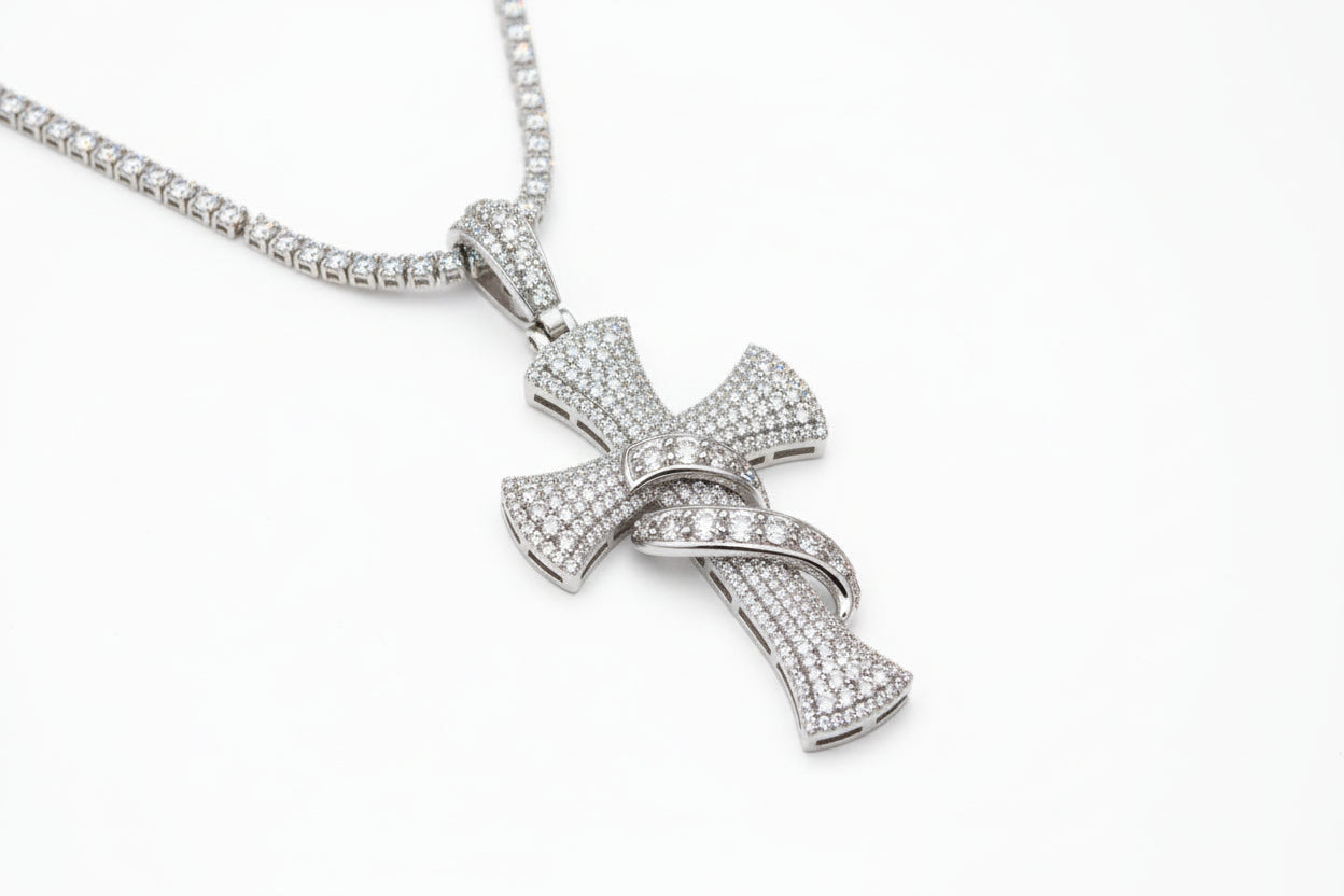 GRA Certified Timeless Moissanite Pendant Platinum Plated - GuardianAngel Jewels