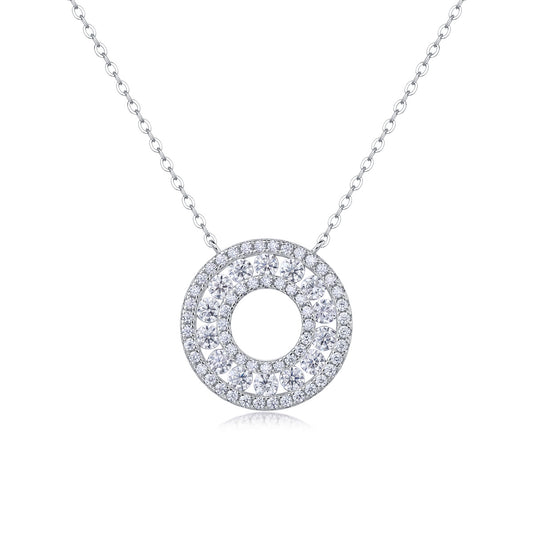Elegant Solar Diamond Jewelry Pendant Set With Moissanite S925 Sterling Silver