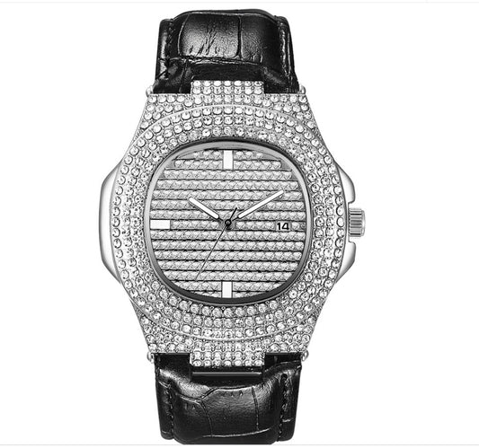 🤩 - Iced Out Moissanite Diamond Belt watch - GuardianAngel Jewels