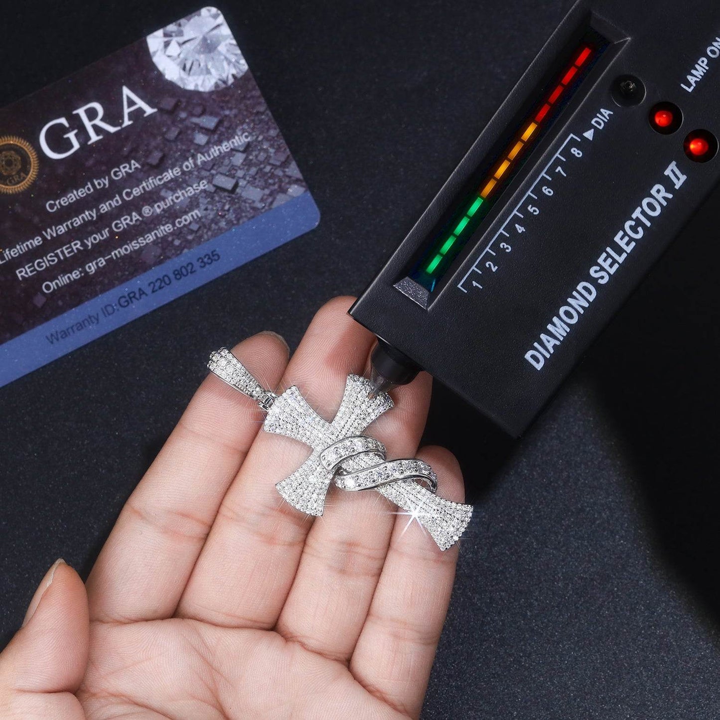 GRA Certified Timeless Moissanite Pendant Platinum Plated - GuardianAngel Jewels