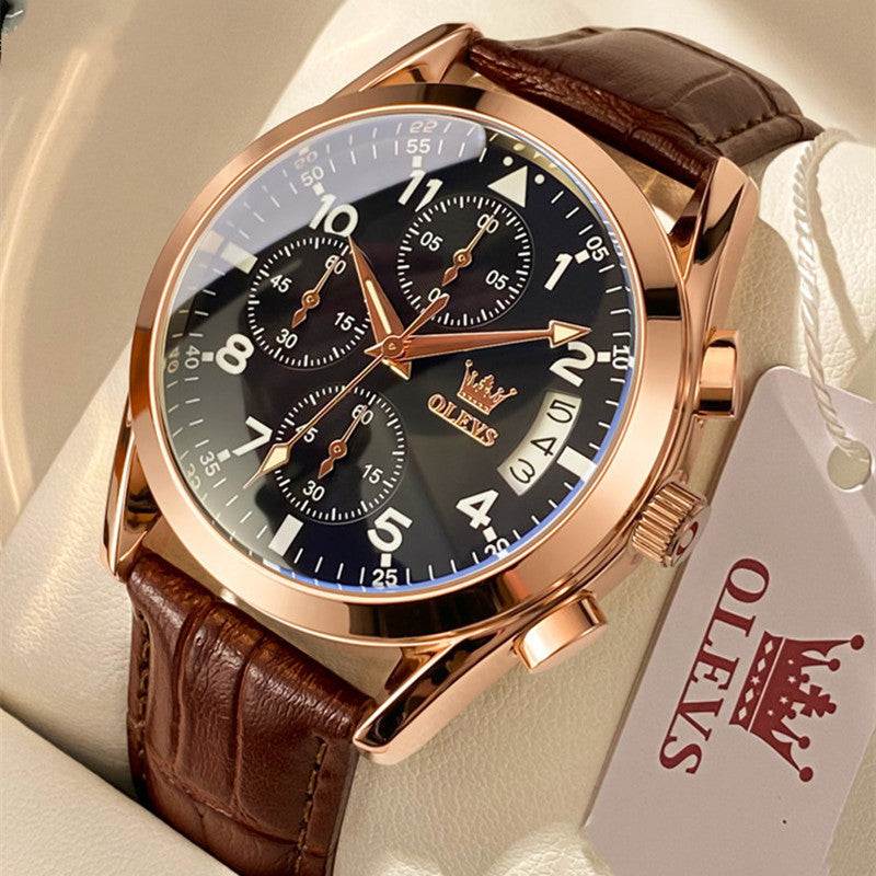 OLEVS Mens Luxury Luminous Quartz Waterproof Watch - GuardianAngel Jewels