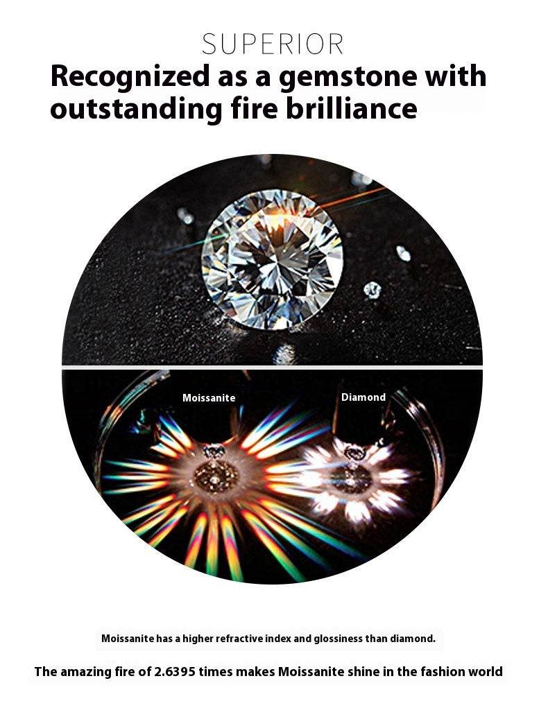 Belle Moissanite White Gold Charm Bracelet - GuardianAngel Jewels