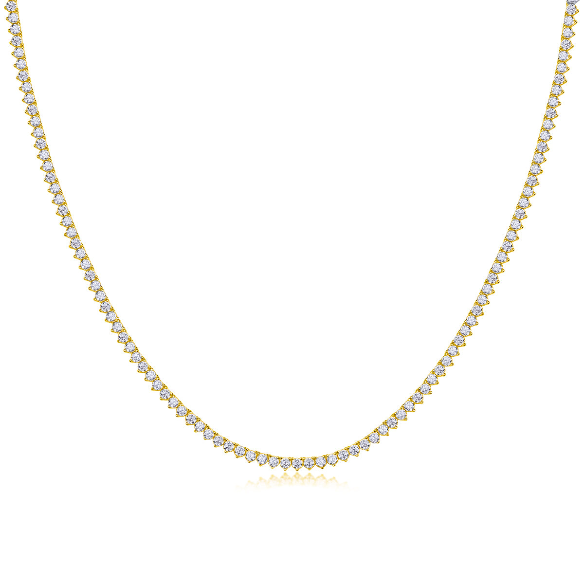 Solitude Moissanite Tennis Chain S925 Silver-Plated Platinum - GuardianAngel Jewels