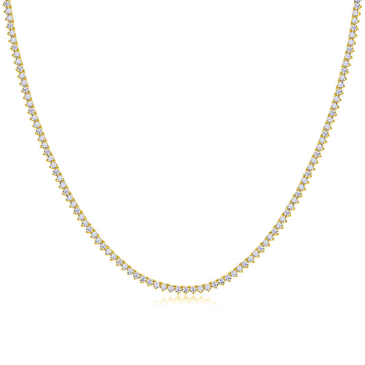 Solitude Moissanite Tennis Chain S925 Silver-Plated Platinum - GuardianAngel Jewels