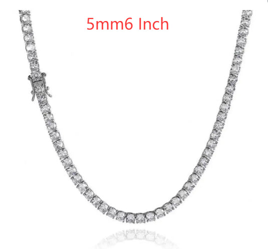 Single Row Tennis Chain - Moissanite Sterling Silver - GuardianAngel Jewels
