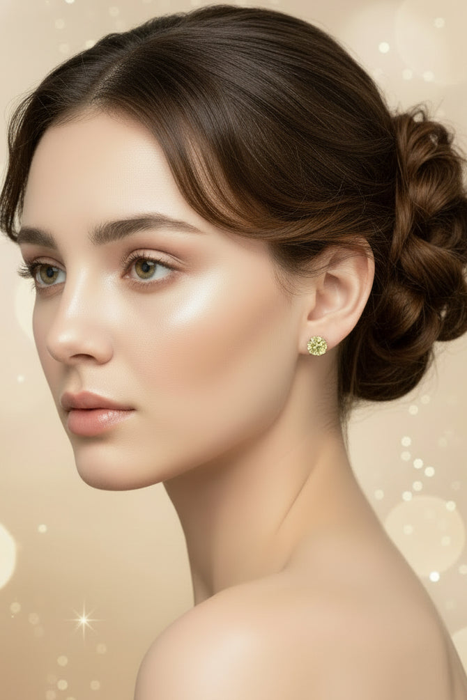 Lemon Heads 1 Carat Yellow Moissanite Stud Earrings - GuardianAngel Jewels