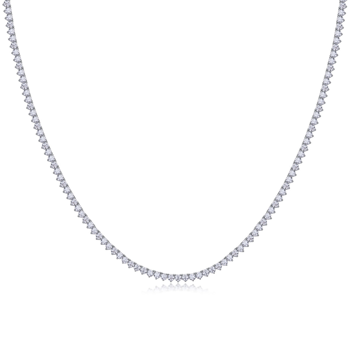 Solitude Moissanite Tennis Chain S925 Silver-Plated Platinum - GuardianAngel Jewels