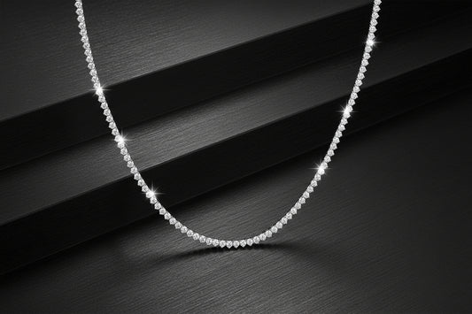 Solitude - A Luxurious Moissanite Tennis Chain S925 Silver-Plated Platinum