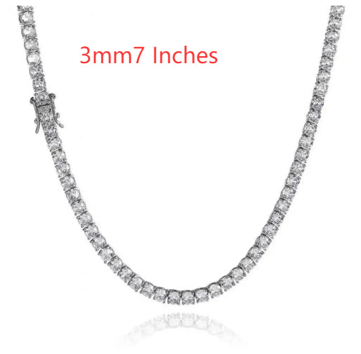 Single Row Tennis Chain - Moissanite Sterling Silver - GuardianAngel Jewels