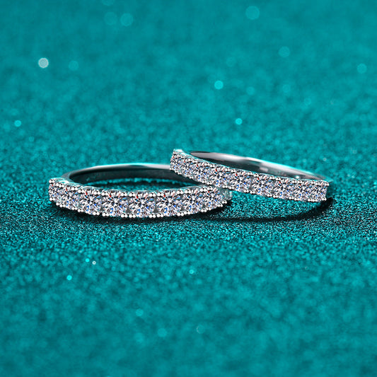 Sterling Silver Princess 1 Karat Moissanite Ring