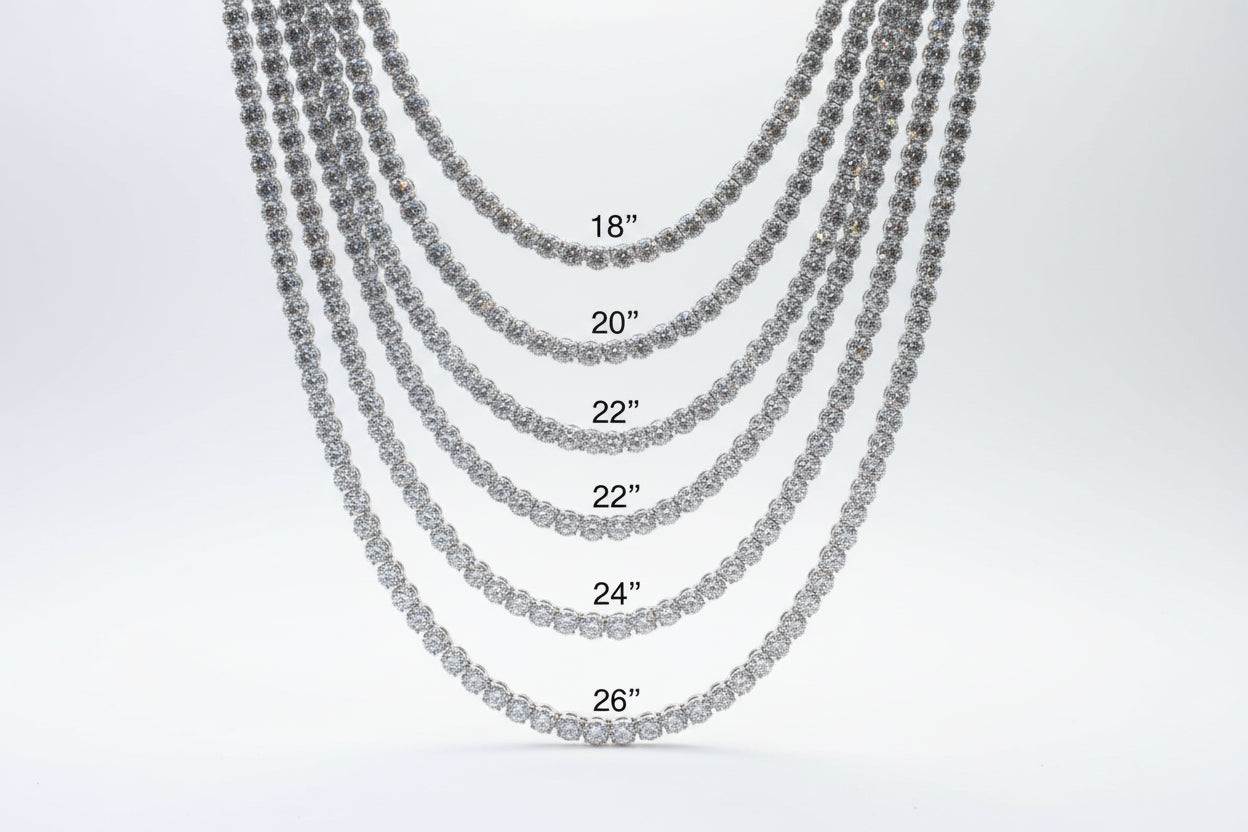 Single Row Tennis Chain - Moissanite Sterling Silver - GuardianAngel Jewels