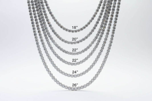 Single Row Tennis Chain - Moissanite Sterling Silver - GuardianAngel Jewels