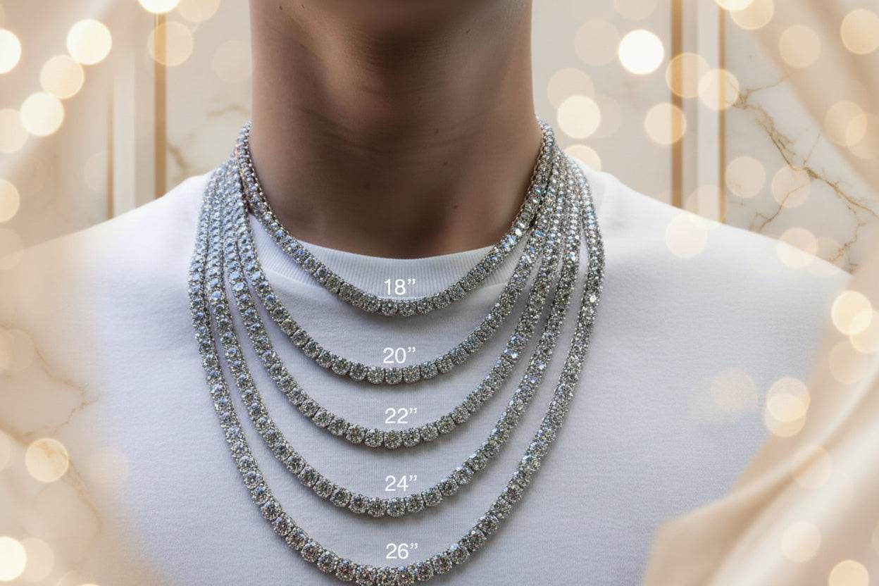 Single Row Tennis Chain - Moissanite Sterling Silver - GuardianAngel Jewels