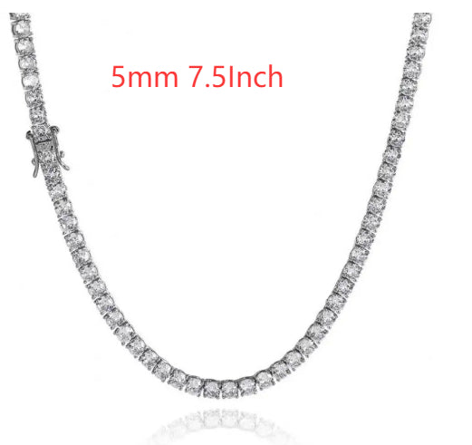 Single Row Tennis Chain - Moissanite Sterling Silver - GuardianAngel Jewels