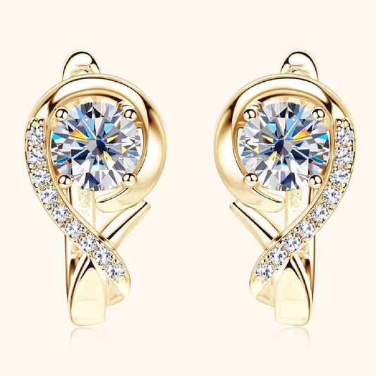 Sterling Silver Moissanite Drop Earrings