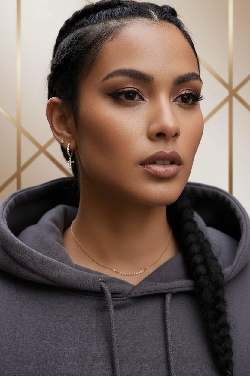 Patience Moissanite Hoop Earrings Platinum Plated - GuardianAngel Jewels