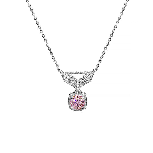 Day Dreamer- Moissanite Pendant Necklace Sterling Silver - GuardianAngel Jewels