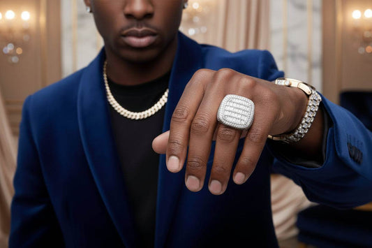 GRA Certified Bold Luxury Moissanite Platinum Plated Ring - GuardianAngel Jewels