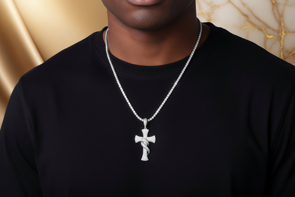 GRA Certified Timeless Moissanite Pendant Platinum Plated - GuardianAngel Jewels