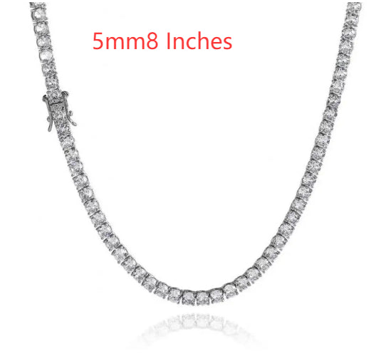 Single Row Tennis Chain - Moissanite Sterling Silver - GuardianAngel Jewels
