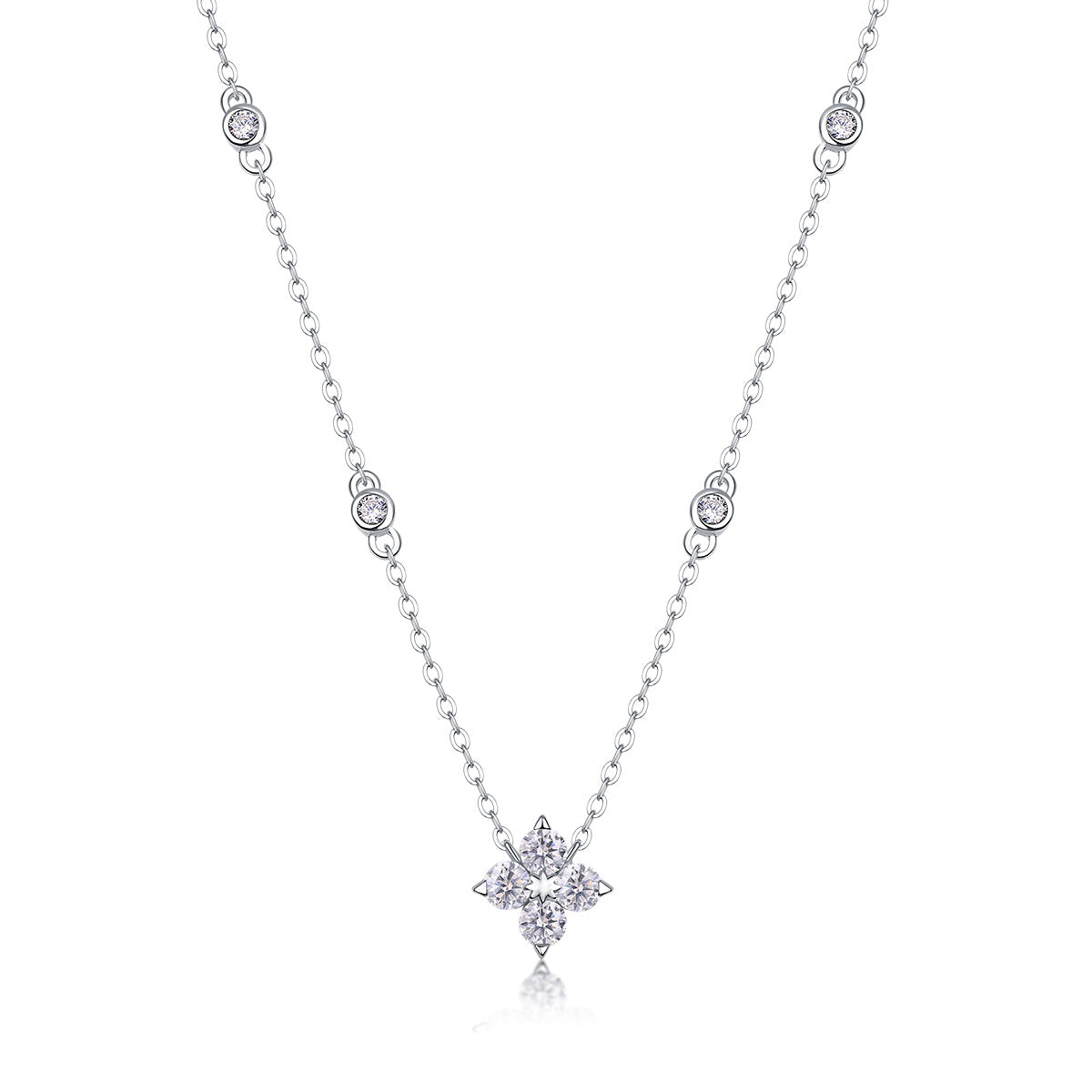 Radiant Star Luxurious Moissanite Diamond Jewelry Pendant Set S925 Sterling Silver And Platinum Plating