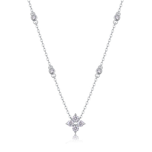 Radiant Star Luxurious Moissanite Diamond Jewelry Pendant Set S925 Sterling Silver And Platinum Plating