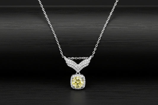 Day Dreamer- Moissanite Pendant Necklace Sterling Silver