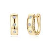 GRA Certified .32Ct Moissanite Hoop Clip D VVS1 10K Solid Gold Earrings