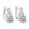 GRA Certified 2.0ct Infinity Moissanite  Hoop Earrings 925 Silver