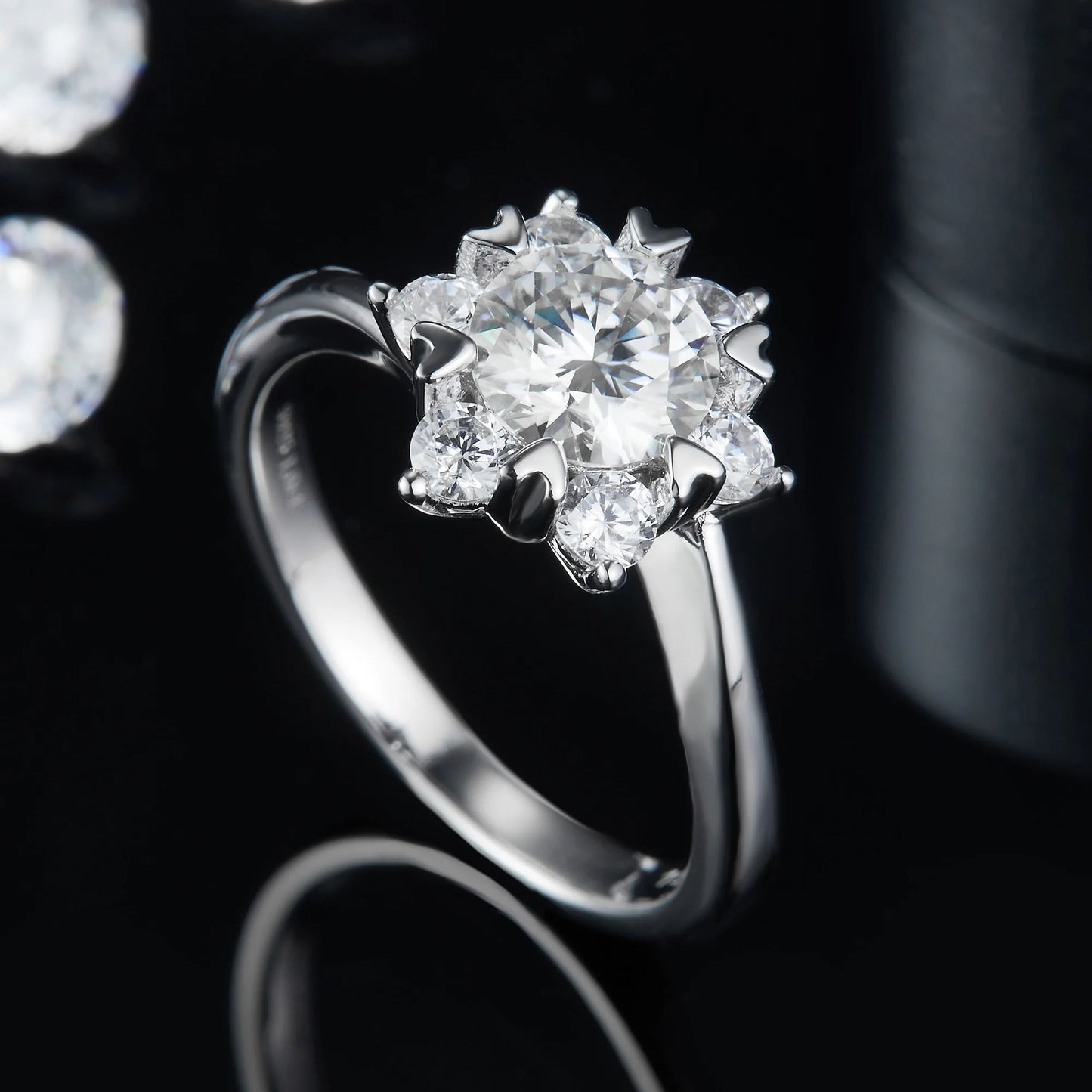 IGI Certified 1Ct Diamond Snowflake Wedding Ring White Gold