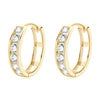 GRA Certified 0.48Ct Moissanite Hoop Earrings 14K Yellow Gold