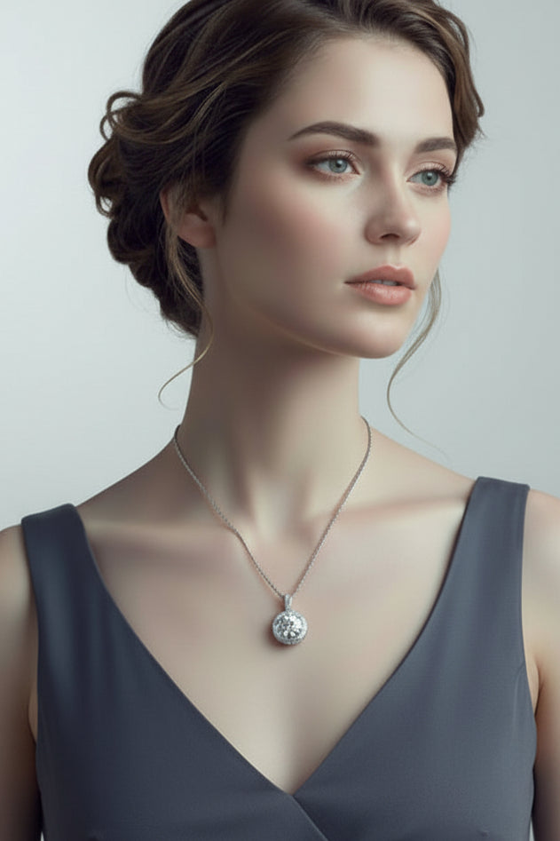 IGI Certified Brilliant Cut Diamond Pendant Necklace - GuardianAngel Jewels